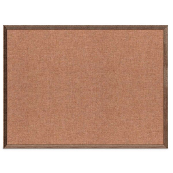 United Visual Products Decor Wood Combo Board, 60"x48", Walnut/White Porcelain & Cobalt UV704DEFAB-WALNUT-WHTPORC-COBACC - main